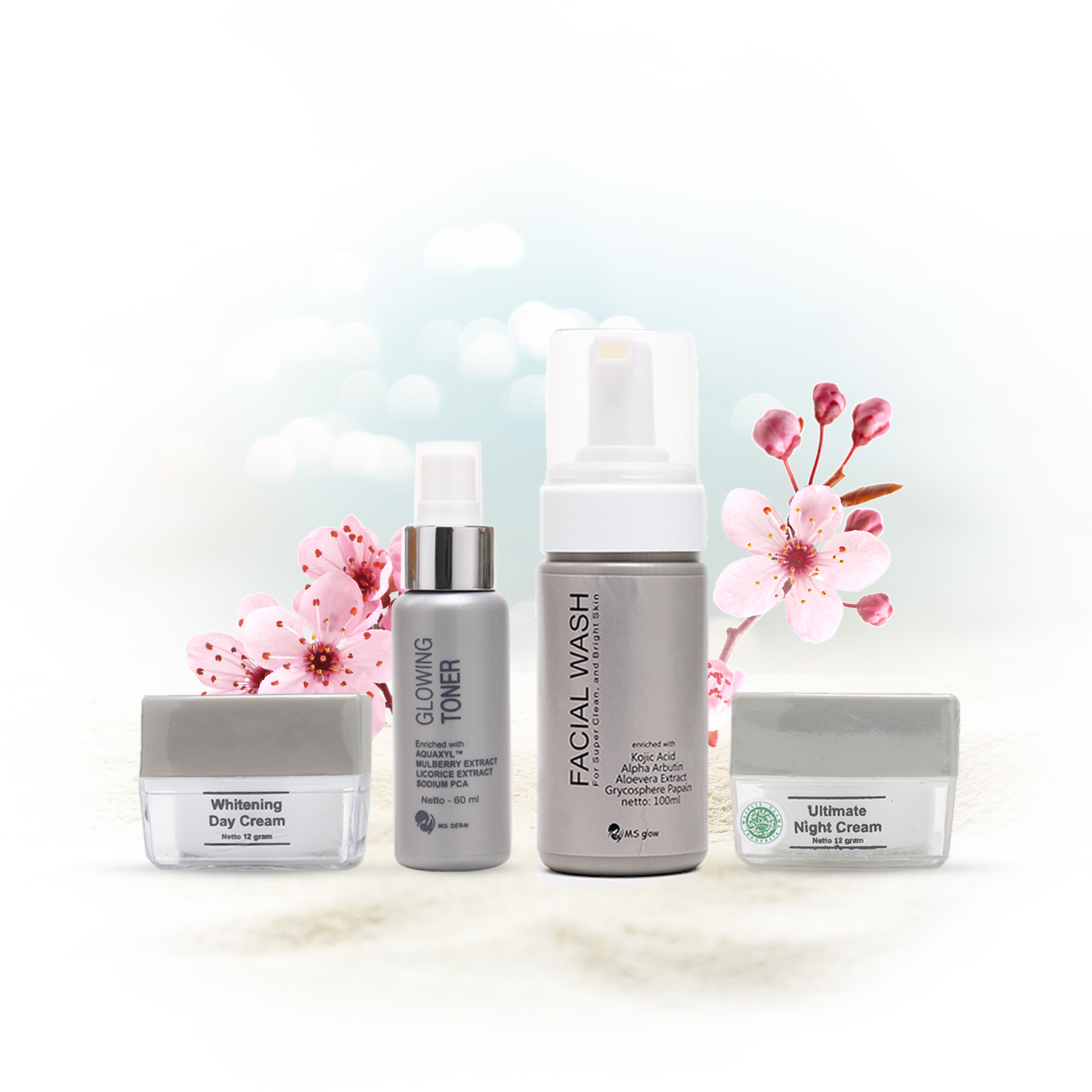 perbedaan ms glow asli dan palsu